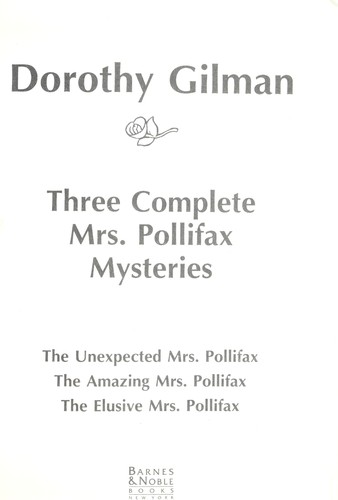 Three complete Mrs. Pollifax mysteries